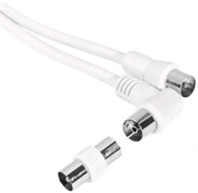 Cordon tv type 9.5 10m avec adaptateur male/femelle
