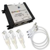 Kit ampli/rep RJ45 tv-tnt 3 cordons RJ45 + 3 tv/RJ45