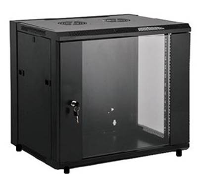 Coffret sur pieds 19" - 9U 600 x 600 mm - Noir | Monté