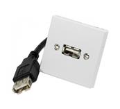 Plastron usb a f / a f avec cordon 0.1m