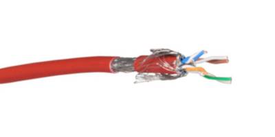 Cable patch multibrins 4p cat.7 s/ftp, lszh - rouge
