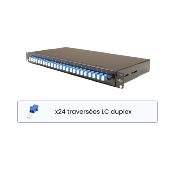Tiroir optique équipé de 24 traversées LC Duplex monomode | 48 fibres - 24 ports