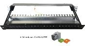 Panneau de brassage coulissant 19" 24 ports + 24 embases Cat. 6A | UNIKKERN