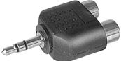 Adaptateur jack 3.mm m / 2xrca f