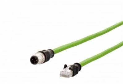 Cordon m12 4 pôles cat 5e mâle / RJ45 mâle - blindé 1m