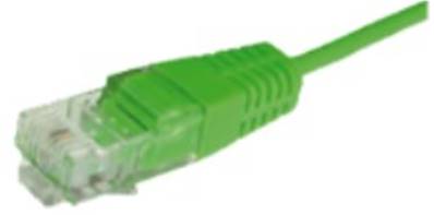 Cordon tél. RJ45/RJ45 1 paire cabl. 4-5/4-5 - 2m - vert