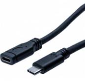 Cordon usb 3.1 noir c male / c femelle 2m