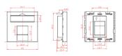 Plastron RJ45 1 port 45x45 droit | Accroche Keystone