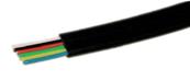 Cable méplat noir awg26 6 conducteurs - 100m