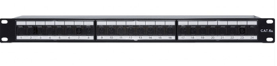 PANNEAU DE BRASSAGE 24 PORTS EQUIPE CAT 6A