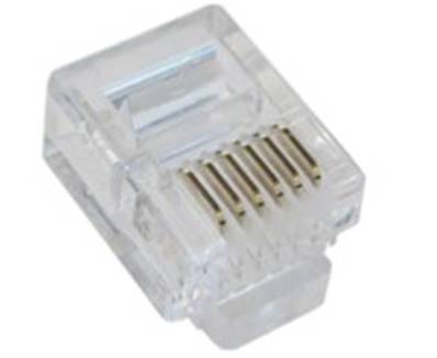 Plug rj12 - 6/6 - cat.3 pour câble souple telephonie