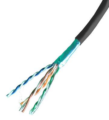 Cable patch multibrins 4p cat.6 f/utp pvc noir