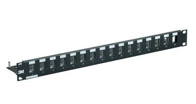 Panneau 19" volition RJ45 nu 16 ports keystone - noir - 3m