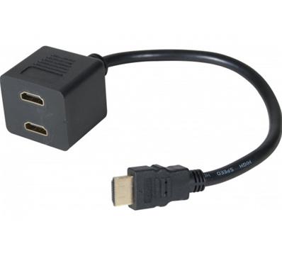 Adaptateur/partageur 1 hdmi mâle vers 2 hdmi femelle
