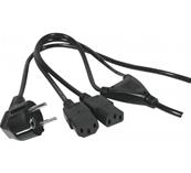 Cordon secteur "y" 3g 1mm² 1 x cee7 / 2 x c13 - 1.80m