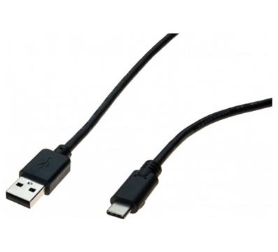 Cordon usb 2.0 a-m/ c-m noir 1m