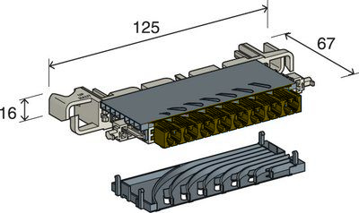 Module de raccordement rcp à cablage lateral - jaune