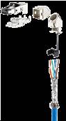 Connecteur terrain RJ45 c6a classe ea coudé
