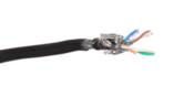 Cable patch multibrins 4p cat.7 s/ftp, lszh - noir