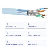 Câble réseau Cat 6A F/FTP LSZH Cca 1x4 paires | Unikkern 500m